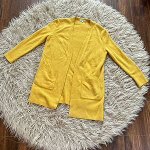 Madewell yellow open cardigan xxs